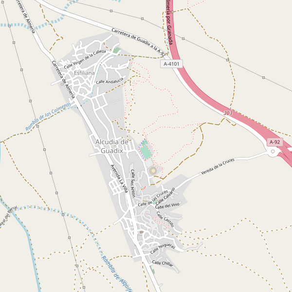 Mapa de hoteles en Alcudia de Guadix Thumbnail