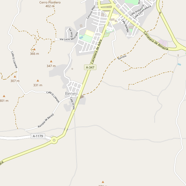 Mapa de Benejí Thumbnail