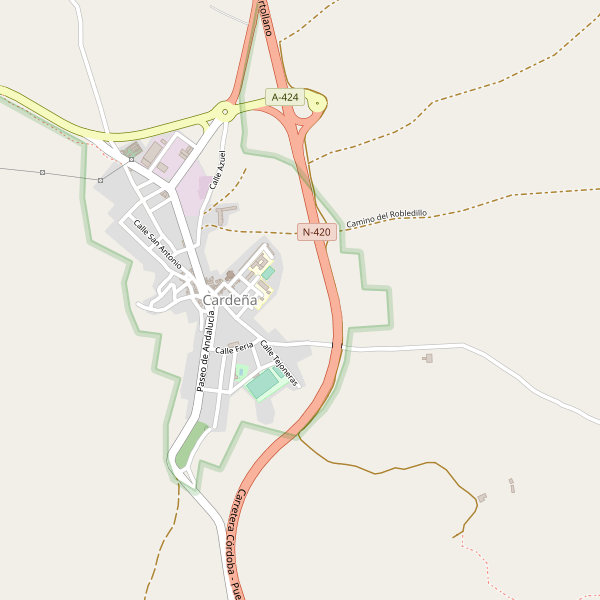 Mapa de Cardeña Thumbnail