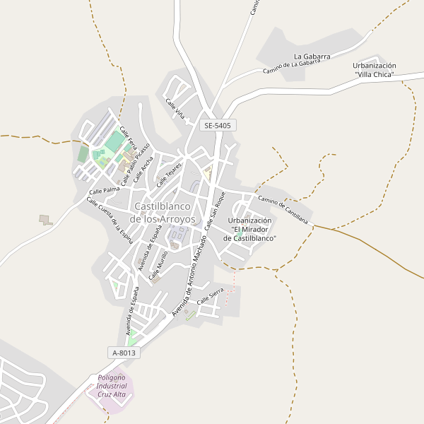Mapa de Castilblanco de los Arroyos Thumbnail