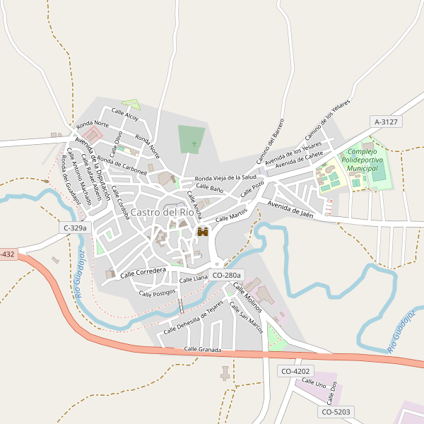 Mapa de Castro del Río Thumbnail