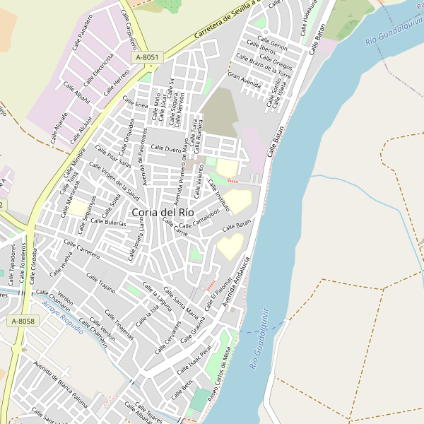 Mapa de Coria del Río Thumbnail