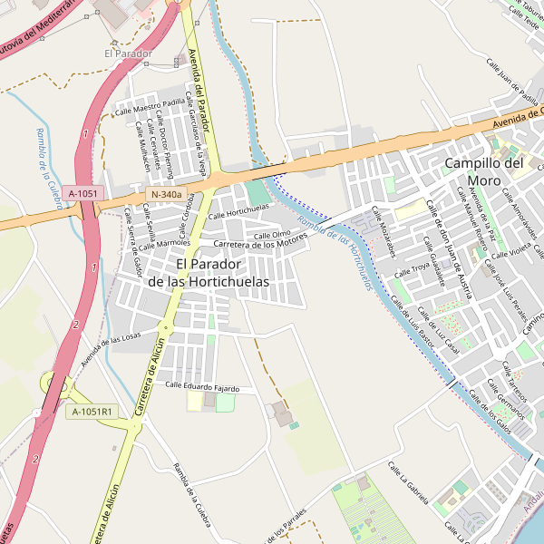 Mapa de El Parador de las Hortichuelas Thumbnail