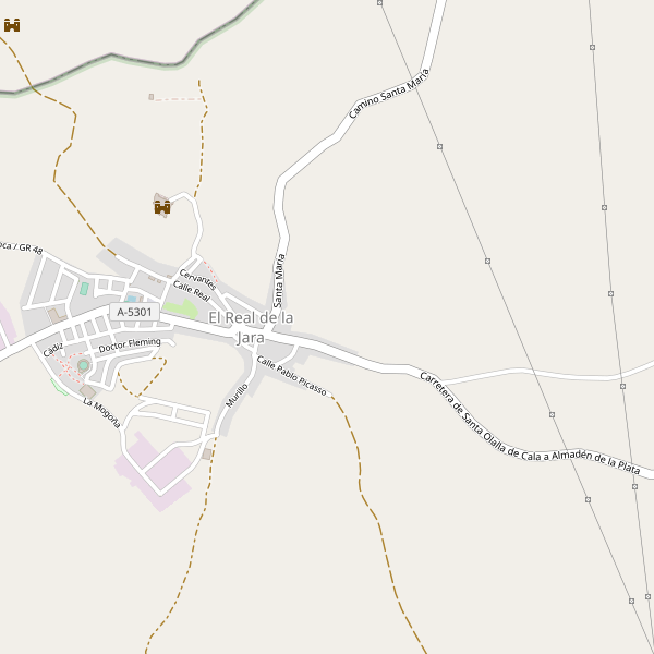 Mapa de El Real de la Jara Thumbnail