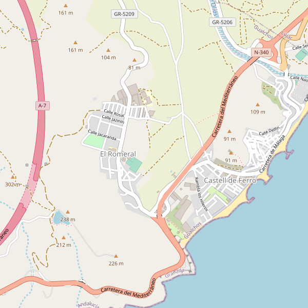 Mapa de El Romeral (GR) Thumbnail