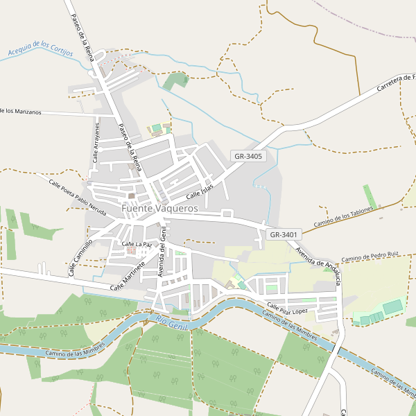 Mapa de Fuente Vaqueros Thumbnail