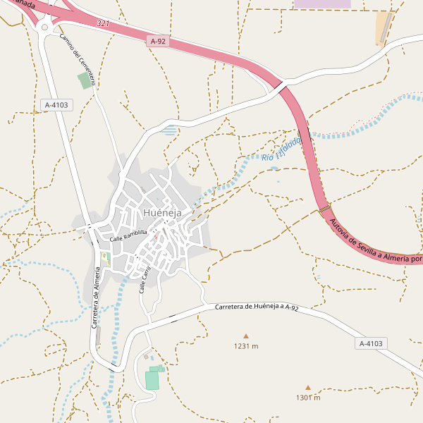 Mapa de Huéneja Thumbnail