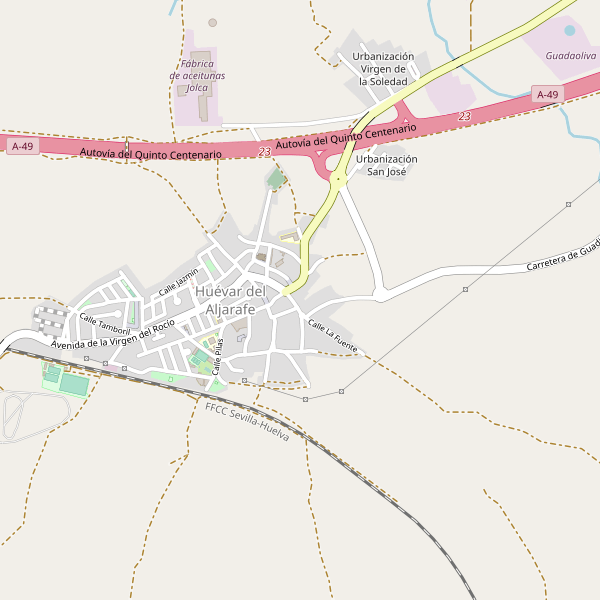 Mapa de Huévar del Aljarafe Thumbnail