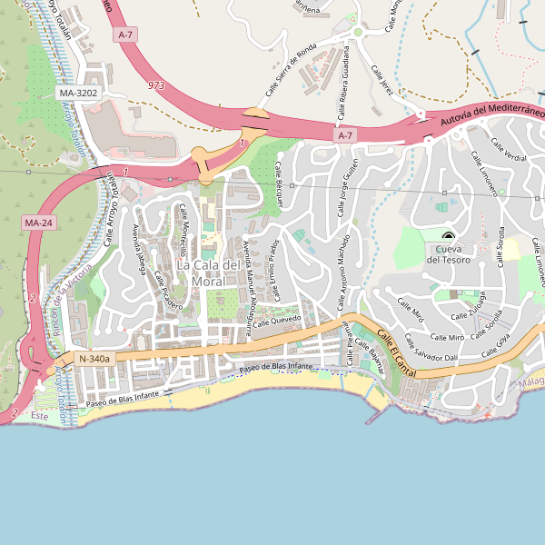 Mapa de La Cala del Moral Thumbnail