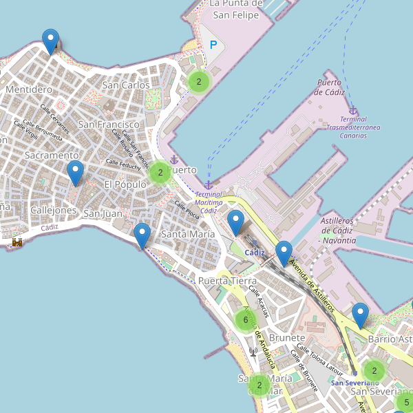 Mapa de aparcamientos-bicicletas en Cádiz Thumbnail