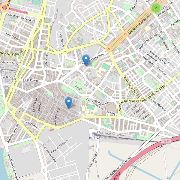 Mapa de aparcamientos-bicicletas en Huelva Thumbnail