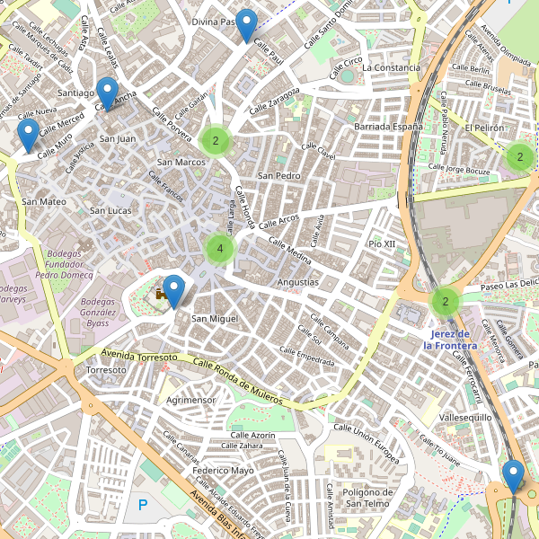 Mapa de aparcamientos-bicicletas en Jerez de la Frontera Thumbnail