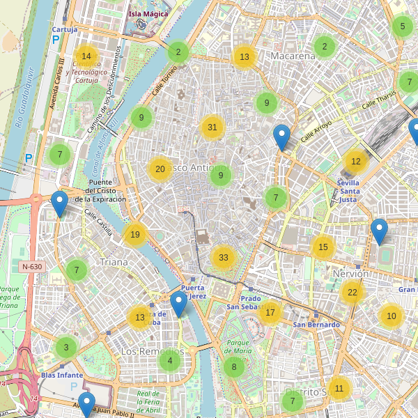 Mapa de aparcamientos-bicicletas en Sevilla Thumbnail
