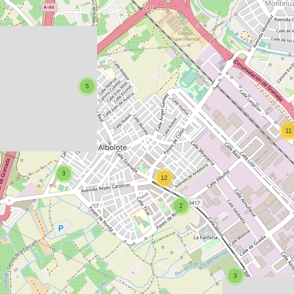 Mapa de aparcamientos en Albolote Thumbnail