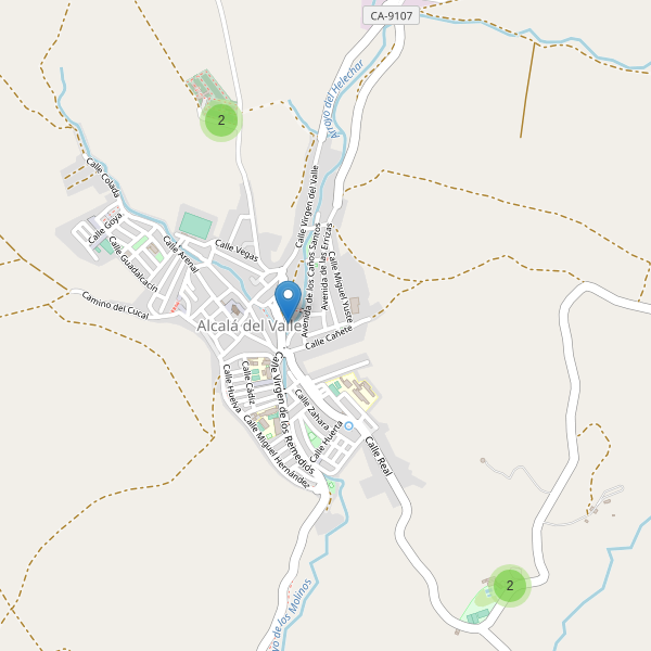 Mapa de aparcamientos en Alcalá del Valle Thumbnail