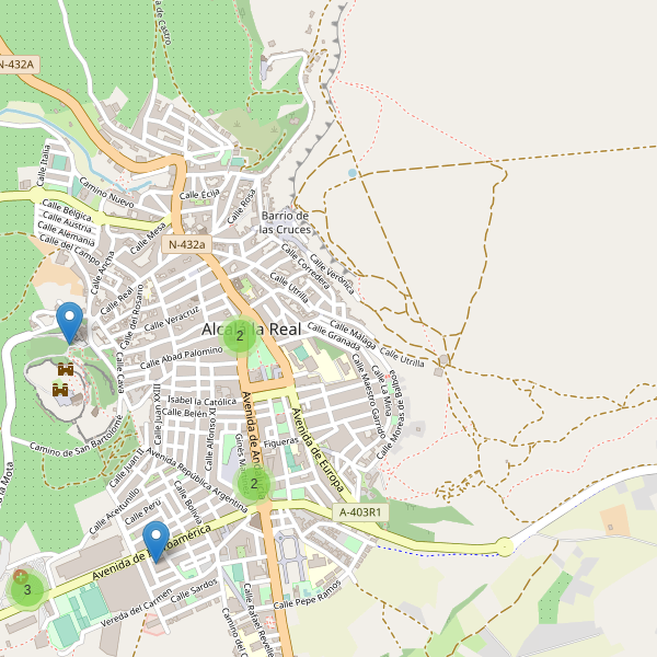 Mapa de aparcamientos en Alcalá la Real Thumbnail