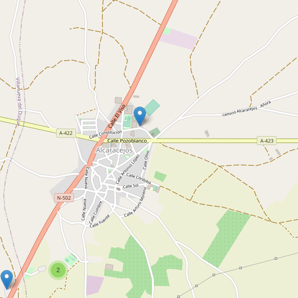 Mapa de aparcamientos en Alcaracejos Thumbnail