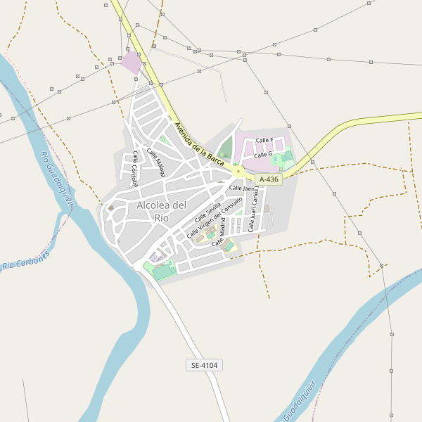 Mapa de aparcamientos en Alcolea del Río Thumbnail