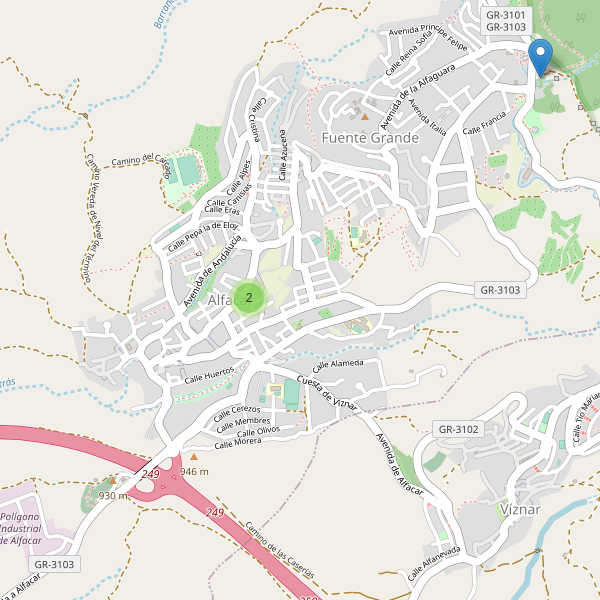 Mapa de aparcamientos en Alfacar Thumbnail