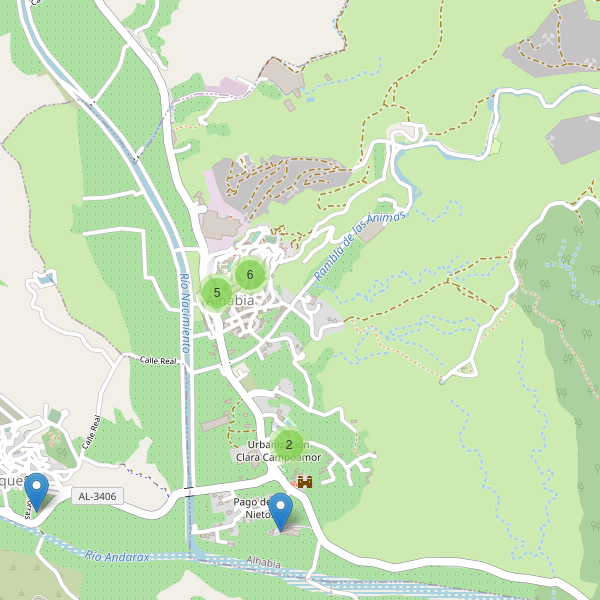 Mapa de aparcamientos en Alhabia Thumbnail