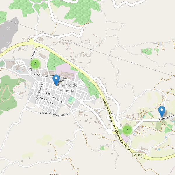 Mapa de aparcamientos en Alhama de Almería Thumbnail