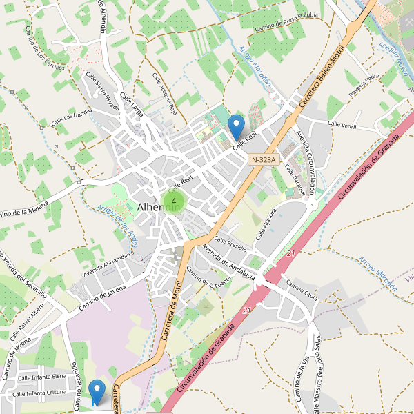 Mapa de aparcamientos en Alhendín Thumbnail