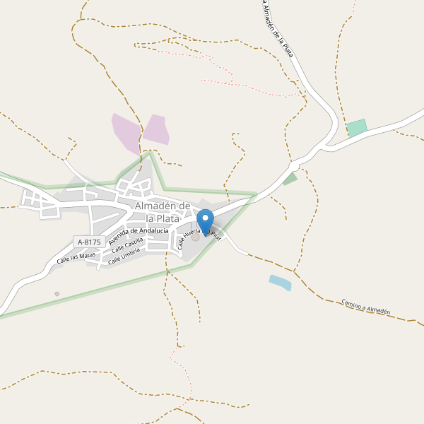 Mapa de aparcamientos en Almadén de la Plata Thumbnail