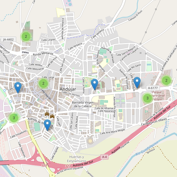 Mapa de aparcamientos en Andújar Thumbnail