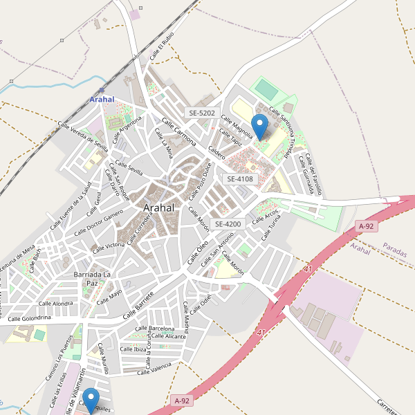 Mapa de aparcamientos en Arahal Thumbnail