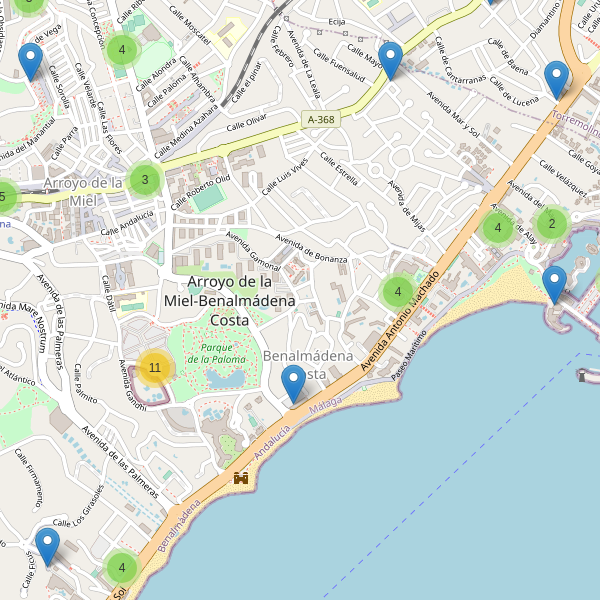 Mapa de aparcamientos en Arroyo de la Miel-Benalmádena Costa Thumbnail