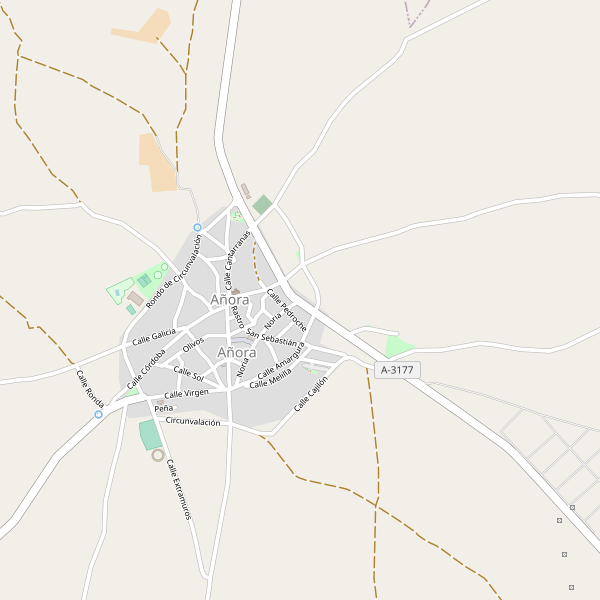 Mapa de aparcamientos en Añora Thumbnail