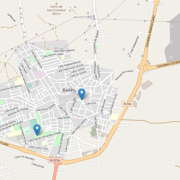Mapa de aparcamientos en Bailén Thumbnail