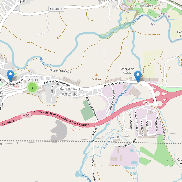 Mapa de aparcamientos en Barrio San Antonio Thumbnail