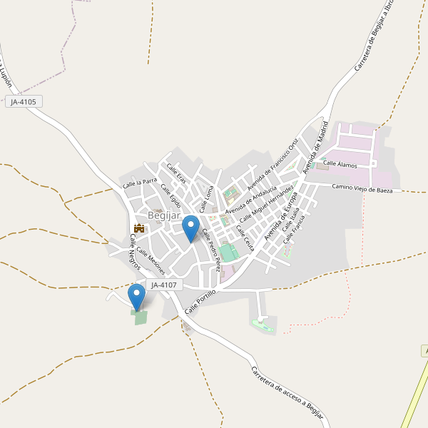 Mapa de aparcamientos en Begíjar Thumbnail