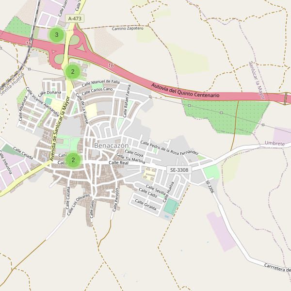 Mapa de aparcamientos en Benacazón Thumbnail