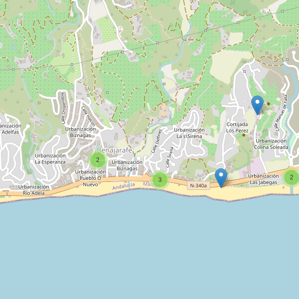 Mapa de aparcamientos en Benajarafe Thumbnail