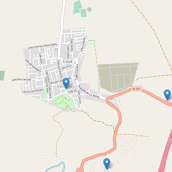 Mapa de aparcamientos en Benamejí Thumbnail