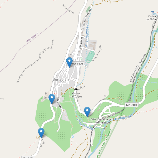 Mapa de aparcamientos en Benaoján Thumbnail