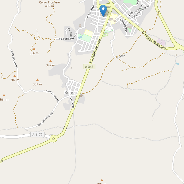 Mapa de aparcamientos en Benejí Thumbnail