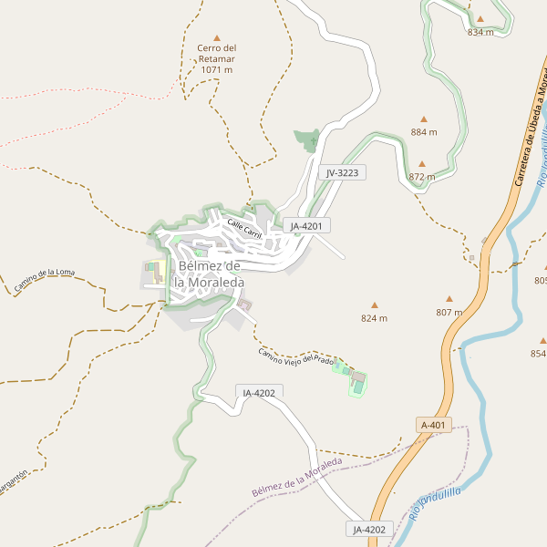 Mapa de aparcamientos en Bélmez de la Moraleda Thumbnail