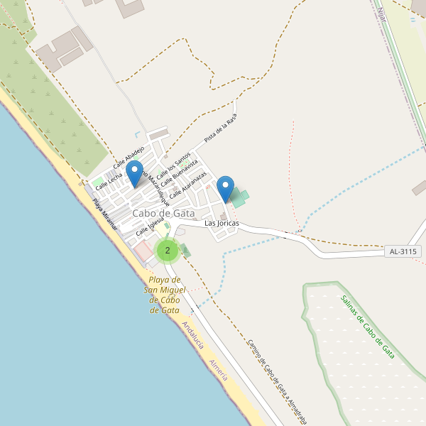 Mapa de aparcamientos en Cabo de Gata Thumbnail