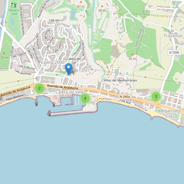 Mapa de aparcamientos en Caleta de Vélez Thumbnail