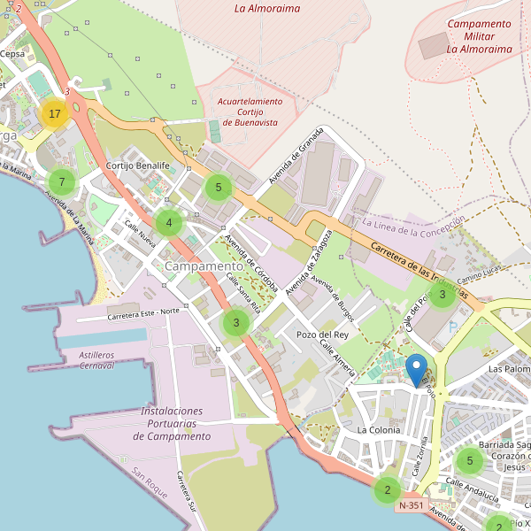 Mapa de aparcamientos en Campamento Thumbnail