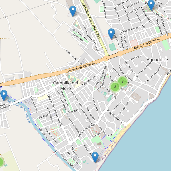 Mapa de aparcamientos en Campillo del Moro Thumbnail