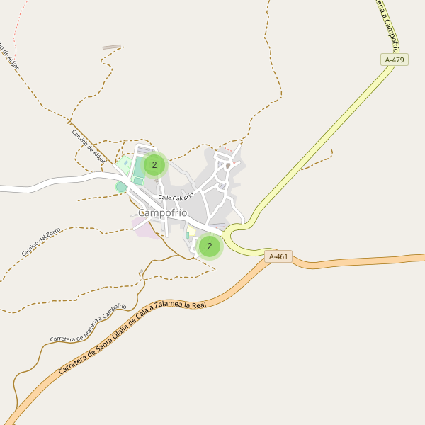 Mapa de aparcamientos en Campofrío Thumbnail