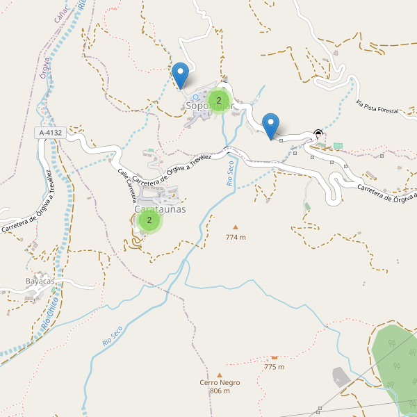 Mapa de aparcamientos en Carataunas Thumbnail