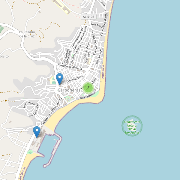 Mapa de aparcamientos en Carboneras Thumbnail