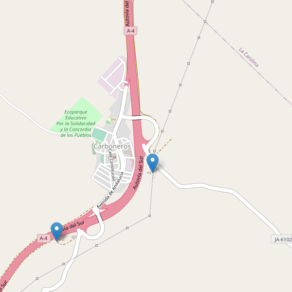 Mapa de aparcamientos en Carboneros Thumbnail