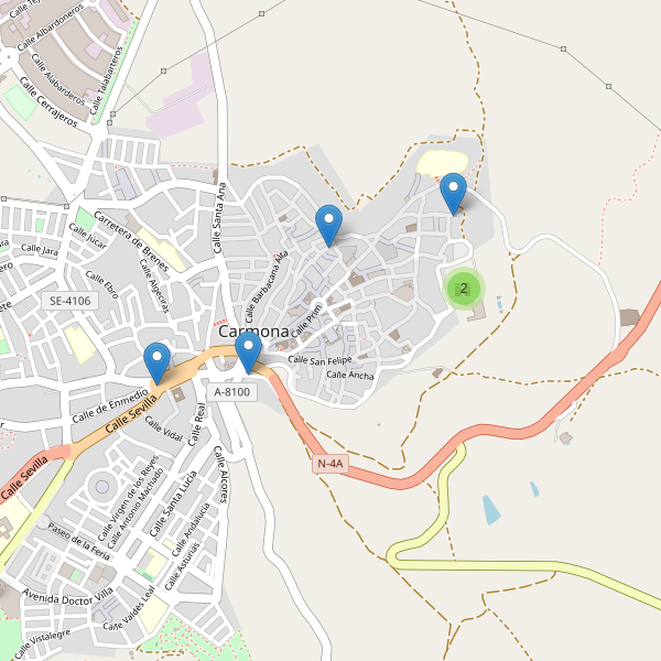 Mapa de aparcamientos en Carmona Thumbnail