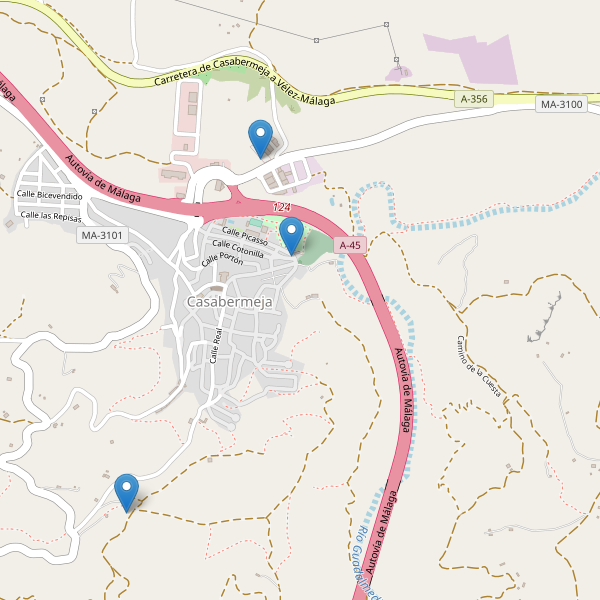 Mapa de aparcamientos en Casabermeja Thumbnail
